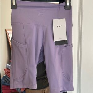 Nike one purple training shorts